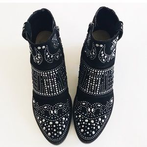 Fergie suede leather studded booties